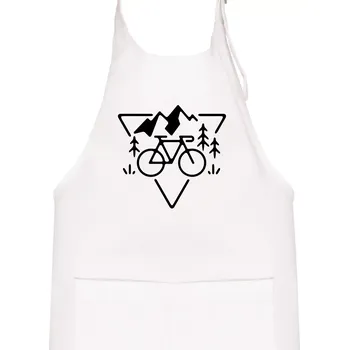 Kuchyňská zástěra Cyklo trojúhelník - Dětská zástěra na vaření - Univerzální velikost ( Bílá )