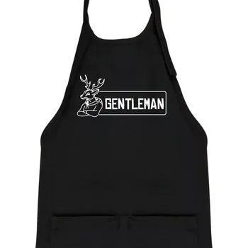 Kuchyňská zástěra Jelen gentleman - Dětská zástěra na vaření - Univerzální velikost ( Černá )