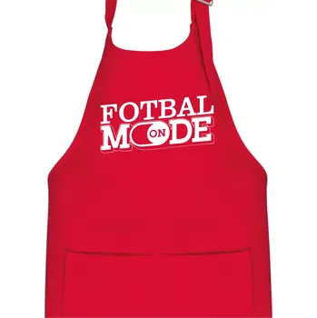 Kuchyňská zástěra Fotbal mode - Dětská zástěra na vaření - Univerzální velikost ( Červená )