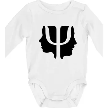 Kojenecký body Psychologie hlavy - Body kojenecké s dlouhým rukávem - Dlouhý r. do 3 měs ( Bílá )