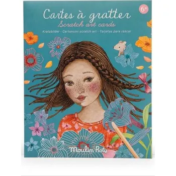 kreativní sada MOULIN ROTY Vyškrabávací obrázky Les Rosalies Moulin Roty