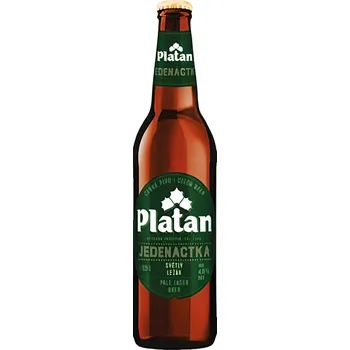 Pivo Platan Světlý ležák 11° 0,5 l sklo