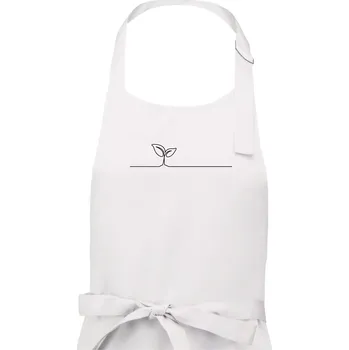 Kuchyňská zástěra Listy květiny linka - Pánská zástěra na vaření - Univerzální velikost ( Bílá )