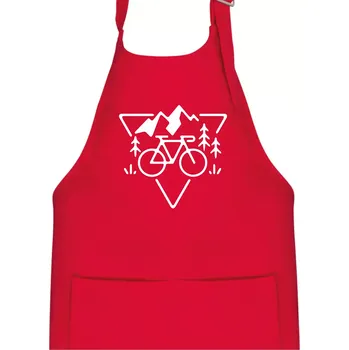 Kuchyňská zástěra Cyklo trojúhelník - Dětská zástěra na vaření - Univerzální velikost ( Červená )