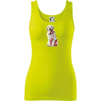 Zlatý retriever vintage - Dámské tílko - XS ( Limetková )