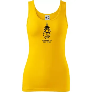 Dámské oblečení Welcome to NYC - Dámské tílko - XS ( Žlutá )