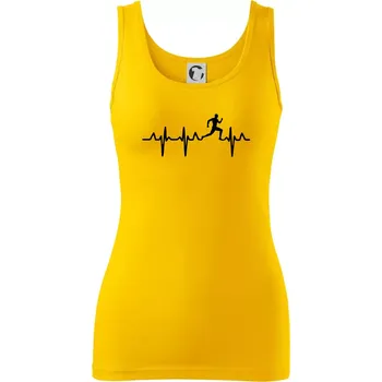 EKG běžec - muž - Dámské tílko - L ( Žlutá )
