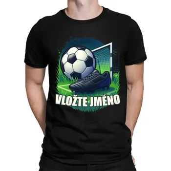 Žertovný předmět Fotbal (jméno) - míč a hřiště - pánské tričko s potiskem - personalizovaný produkt- Tričkový.cz