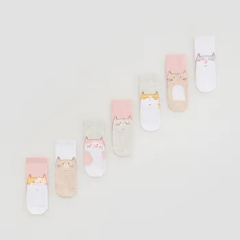 Dětská móda Reserved - Sada 7&nbsp;párů ponožek s&nbsp;vysokým podílem bavlny - vícebarevná - 269GE-MLC - 269GE-MLC-K19