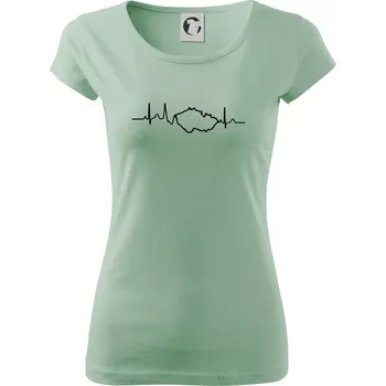 Dámské tričko EKG Česká republika - Dámské triko Pure - XS ( Sage )
