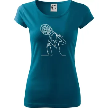 Dámské tričko Tenistka jednim tahem - Dámské triko Pure - 3XL ( Petrolejová )