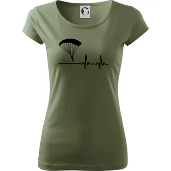 Dámské tričko Paragliding EKG - Dámské triko Pure - XL ( Khaki )