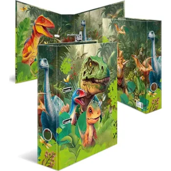 Designový pákový pořadač A4 7cm karton, motiv - Dino World