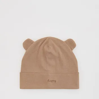 Čepice Reserved - Bavlněná čepice s ušima - kávová - 440GS-84X - 440GS-84X-R6