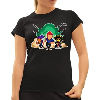 Žertovný předmět Brawl Stars - postavy ze hry - dámské tričko s potiskem- Tričkový.cz