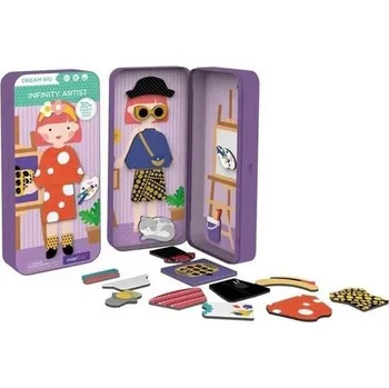 Puzzle MierEdu Cestovní magnetické puzzle - módní návrhářka