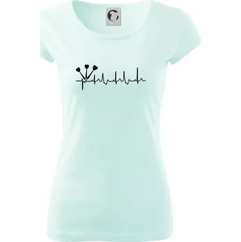 Dámské tričko EKG šipky - Dámské triko Pure - 3XL ( Frost )