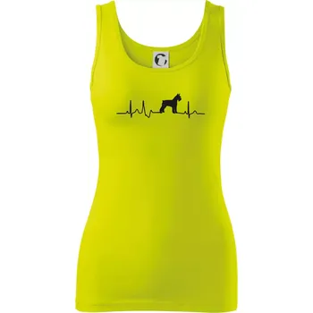 Dámské tričko Ekg knírač tělo - Dámské tílko - M ( Limetková )