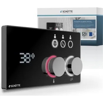 Sprchový set Digitální sprchový systém SCHÜTTE AQUADOT, chrom/černý mat, se Smart Control | 60499