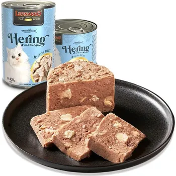 Krmivo pro kočku LEONARDO Cat Sleď + extra Filet 400g