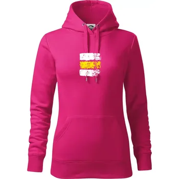 Dámská mikina Turistická značka - žlutá - Mikina dámská Cape s kapucí - S ( Purpurová )