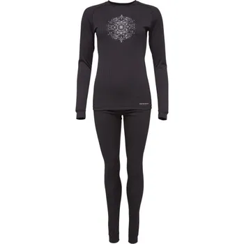 Set dámského termoprádla Dámský dvoudílný set Arcore LAZENA L Černá, Šedá