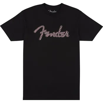 Fender Spaghetti Logo Wavy Checker Tee Pink M + prodloužená záruka 3 roky