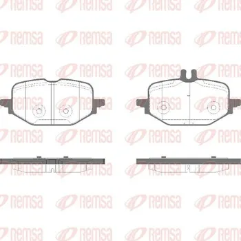 Brzdová destička Sada brzdových destiček, kotoučová brzda REMSA 1972.10