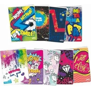 Sešit Sešit "Fantasy colours", A4+, linkovaný s okraji, 52+2 listů, Music Sticker, MITAMA 62167-