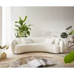 DELIFE 3-místná pohovka Larna 260x120 cm bouclé krémovo-bílá