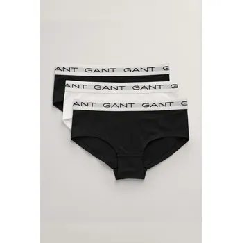 Dívčí spodní prádlo SPODNÍ PRÁDLO GANT HIPSTER BRIEFS 3-PACK BLACK / WHITE