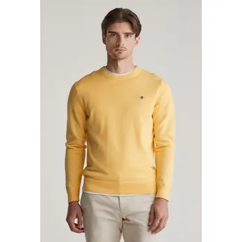 Pánský svetr SVETR GANT CLASSIC COTTON C-NECK BANANA YELLOW