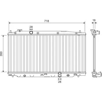 Chladič motoru Chladič, chlazení motoru VALEO 701136