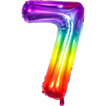 Balónek Fóliový balónek Číslice 7 duhový, 100 cm (40 palců)