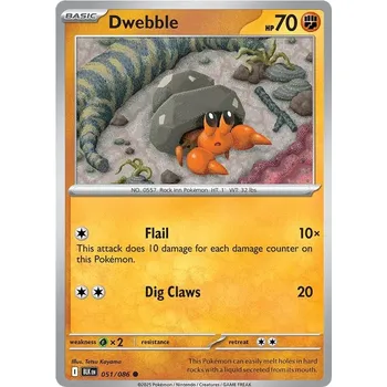 Sběratelská karetní hra Dwebble 051/086 - Black Bolt Typ karty: Non-Holo