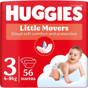 Dětské zboží HUGGIES® Pleny jednorázové Little Movers 3 (4-9 kg) 56 ks