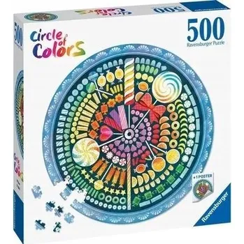 Puzzle Ravensburger 500 dílků - paleta barev Bonbóny