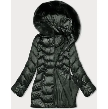 Prošívaná dámská bunda v army barvě s kapucí S'west (B8169-11) odstíny zelené 48