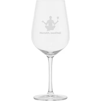 Sklenice Sklenička Strix s potiskem "Nerušit medituji" 360 ml