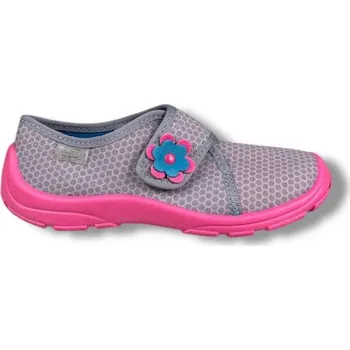 Dívčí baleríny Dětská domácí obuv Befado - kytička - 26