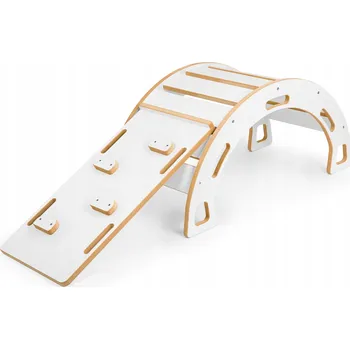 Dětská houpačka Houpačka pro dítě + skluzavka a stěna 2v1