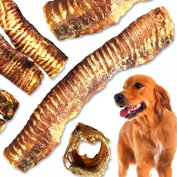 Pamlsek pro psa Přírodní kousátko pro psy - Hovězí průdušnice 30 cm bez obilovin ekologické