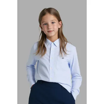 Dívčí košile KOŠILE GANT STRIPED SHIELD POPLIN SHIRT LIGHT BLUE