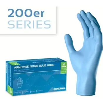 Pracovní rukavice Nitrilové rukavice ARNOMED NITRIL MODRÉ 200s velikost M