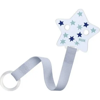 klip na dudlíky NUK Stužka na dudlík modrá