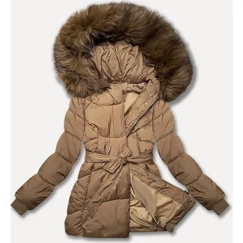 Dámská bunda typu bublina ve velbloudí barvě pro přechodné období J Style (5M3238-62) odstíny béžové S (36)