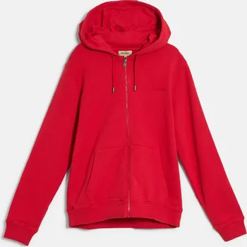 Pánská mikina MIKINA WOOLRICH LIGHT FLEECE FULL-ZIP HOODIE BARBADOS CHERRY