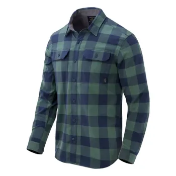 Pánská košile Košile GreyMan Shirt - Nylon Sorona® Blend, Helikon, Moss Green Checkered, 3XL