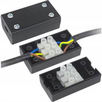 Elektroinstalační krabice Instalační krabice M029 s 3-pinovou svorkovnicí a elektrickou spojkou IP20