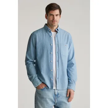 Pánská košile KOŠILE GANT REG CHAMBRAY SHIRT LIGHT BLUE
